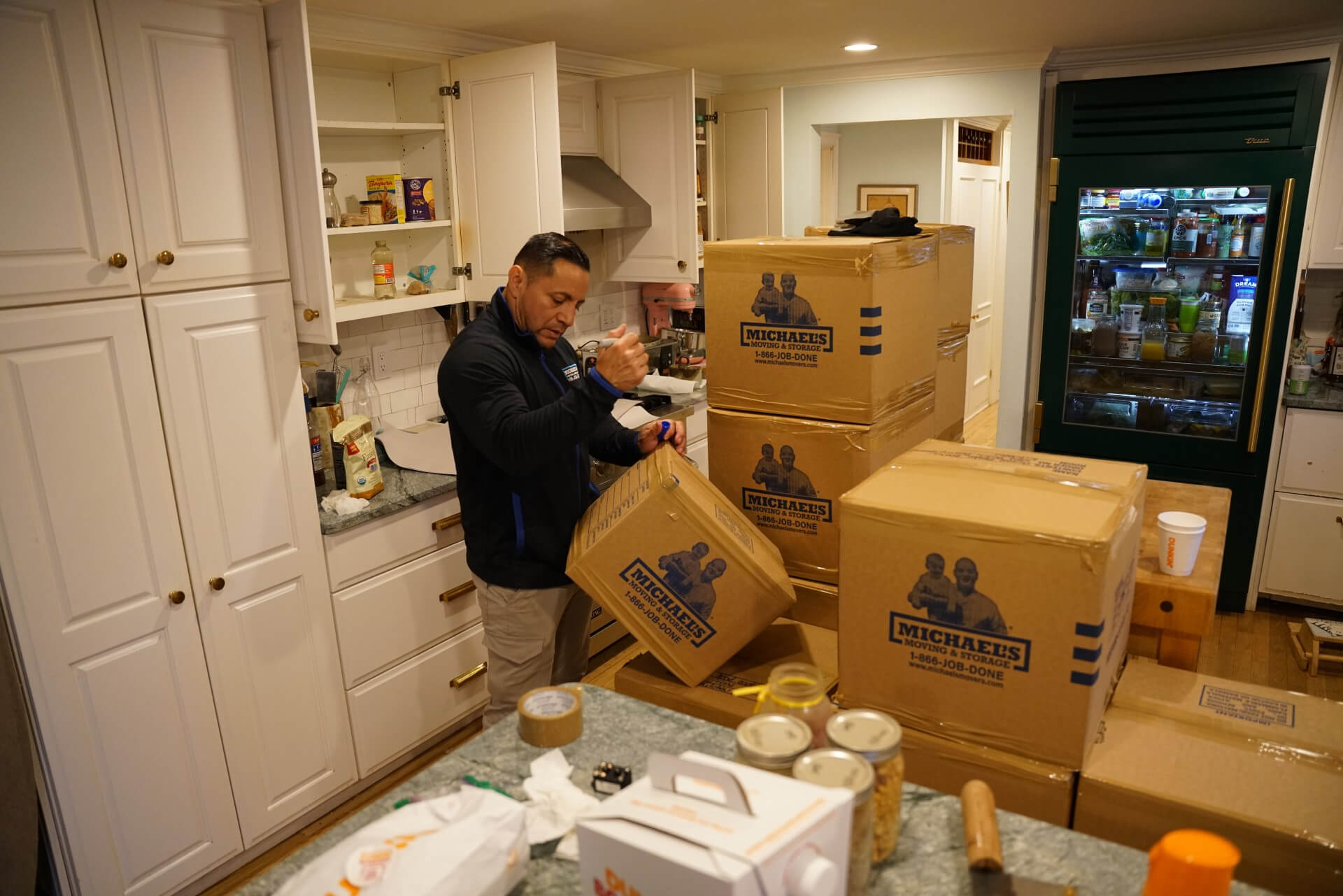 Moving boxes and office move